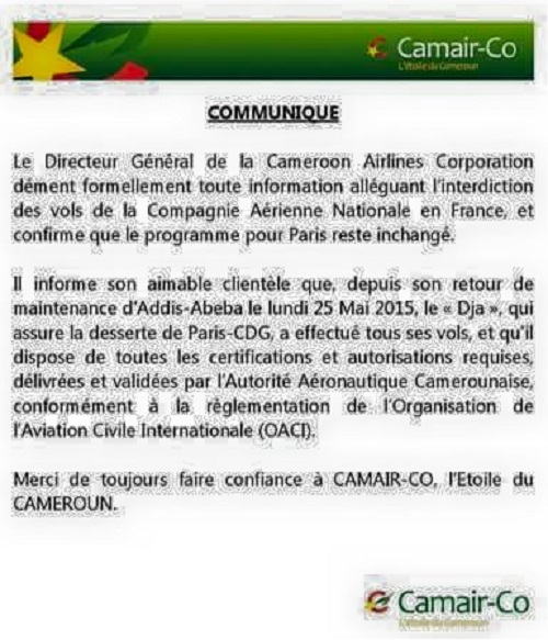 Cameroon Info Net Cameroun Aviation Civile Controverse Camair Co