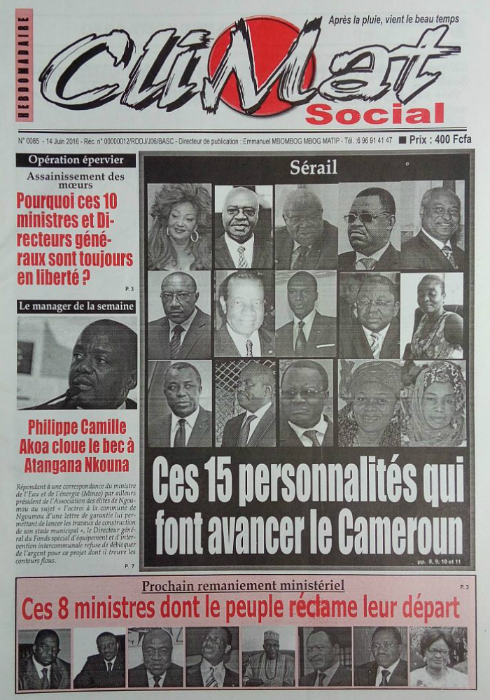 Cameroon Info Net Cameroun Kiosque Quelques Titres De Ce Mardi