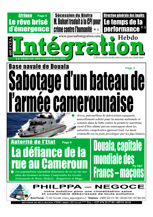 Cameroon Info Net Cameroun Kiosque Quelques Titres De Ce Lundi